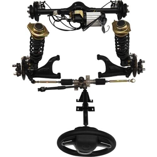 Electric four-wheel drive assembly independent suspension assembly mcpherson DC motor hydraulic disc brake rear axle assembly