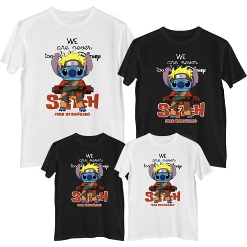 Disney Lilo & Stitch T shirt Comfortable Breathable 100% cotton Fashion clothes for teens Mens Woman T-shirts Children clothes