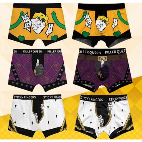 Hot Japan Anime Cosplay JoJo 's Bizarre Adventure Funny Underwear Underpants Men Women Otaku Boxers Briefs Safety Shorts Panties