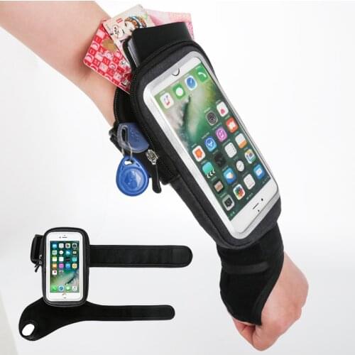HAISSKY Outdoor Sports Cycling Wrist Bag Armband For iPhone 12 13 Pro Max Belt On Hand Touch Screen Gym Wallet Phone Pouch Bags