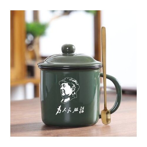 Chair mao ceramic mug Drinkware chinese army traditional office cup coffee vintage style Vacuum Flasks Thermoses