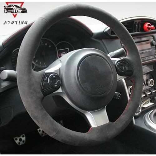 For Subaru BRZ 2012 2013 2014 2017 2018 2019 2020 2021 Toyota 86 Flip fur car steering wheel cover Absorbent non-slip