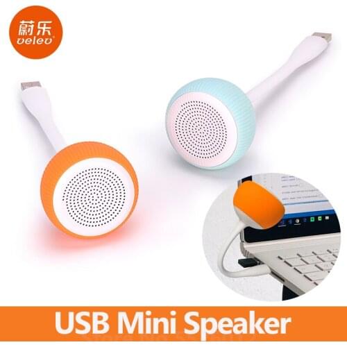 Velev Computer Speaker USB Power Mini Audio Speaker Laptop HIFI Subwoofer Portable Amplifier Lounspeaker