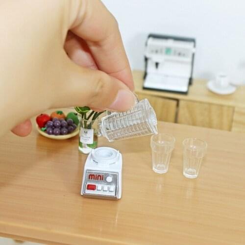 N84E Kid’s Mini Household Appliance Simulated Juicer Pretend Dollhouse Toy Realistic Model Kitchen Juice Extractor Toy