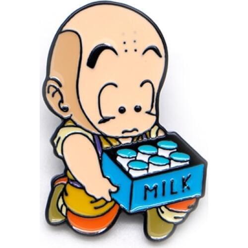 Cartoon Anime Brooches Kuririn Enamel Pin for Boys Lapel Pin Hat/bag Pins Denim Jacket Shirt Women Brooch Badge S50