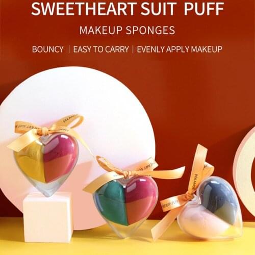 Makeup Sponge Set Beauty Blending Sponge Multi-colored Egg Sponges Dry Wet Use Sponge Blender Makeup Set