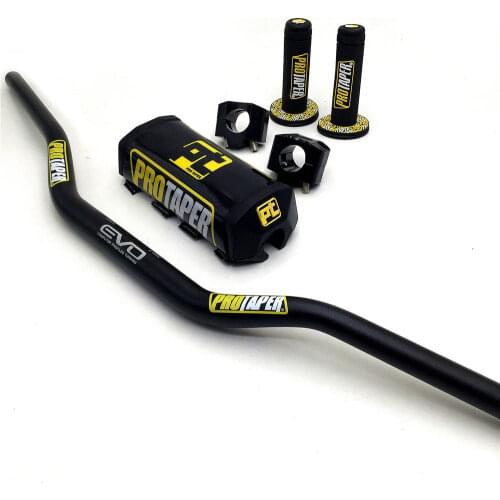 Handlebar For PRO Taper Pack Bar 1-1/8" Handle bar Pads Grips Pit Pro Racing Dirt Bike Motorcycle CNC 28.5mm Adapter