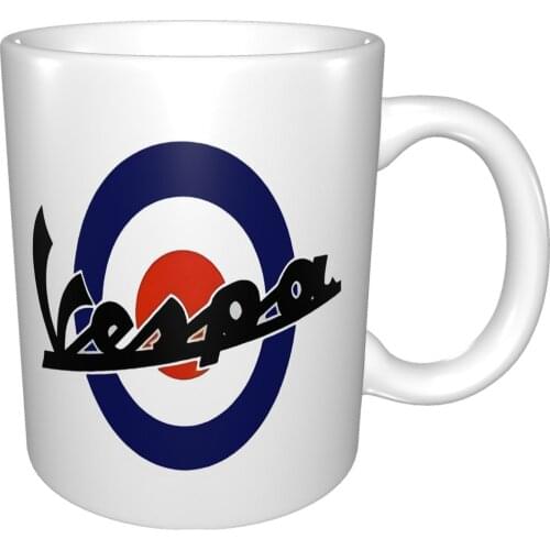 New Motorcycle Vespa Logo Mug Coffee Cup Coffee Mug Plastic Pots Breakfast Set Turkish Mug Wood