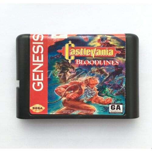 Castlevania Bloodlines EU/JAP Shell for 16 bit Game Card for Genesis System for Sega Mega Drive