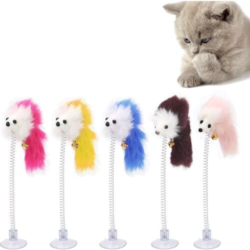 Feather Toys Cat Toys False Mouse Pet Products Pet Toys Random Colour Mice Shape With Suckers