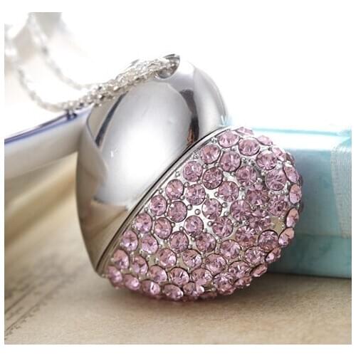 Pink Heart Jewelry Gadget Gift Pendrive 2tb 1tb Memoria Usb Key Cle Usb Flash Drive 64gb 128gb Pen Drive 32GB 16GB 8GB Pendriver
