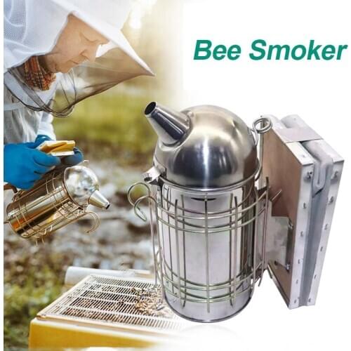 Beekeeping Smoker Stainless Steel Manual Somke Transmitter Kit Beekeeping Tool Apiculture Bee Smoker Beekeeping Equipemnt