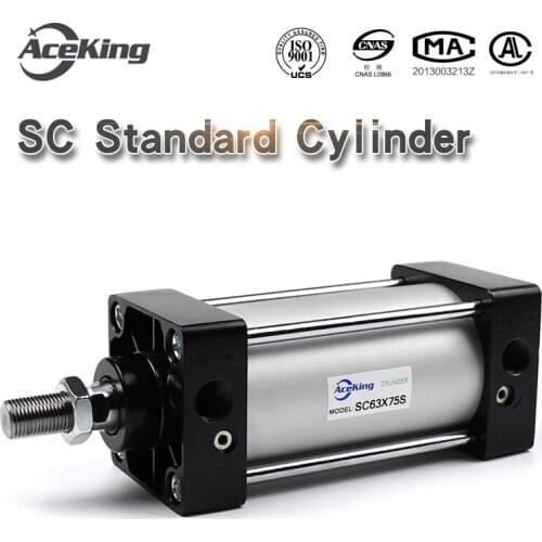 SC Pneumatic compression air compressor standard cylinder sc32/40/50/63 X25X50X75X100X125150X200X250X300S with magnetic SC50X50S