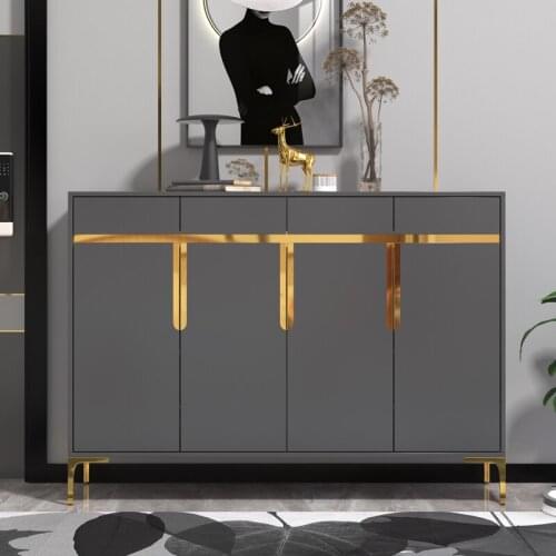 Zq Household Entry Lux Style Shoe Cabinet Modern Simple Large Capacity High-End Hallway Partition Storage