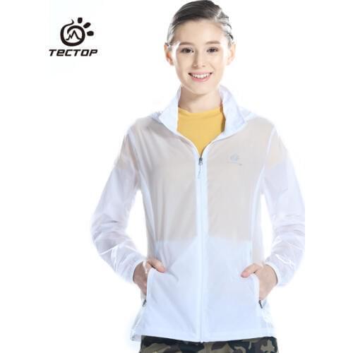 Tectop Outdoor Men male Womens Fast Drying Waterproof ultra-thin Sun Protection Skin Jacket Quick Dry Cloth Camping hiking