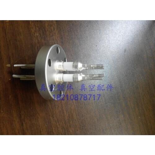 Customized CF Vacuum Electrode Flange CF16 Electrode Flange CF25 Ceramic Electrode Vacuum Penetration