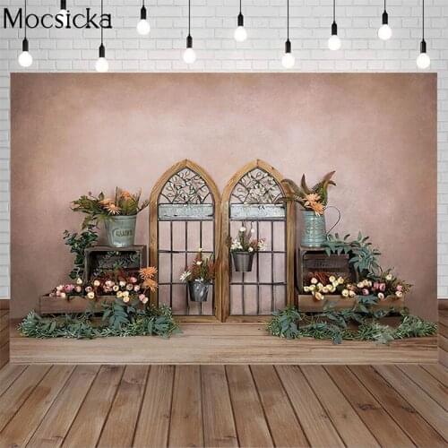 Spring Floral Newborn Baby Portrait Photography Background Flower Market Birthday Cake Smash Background Photo Studio Shoot Props