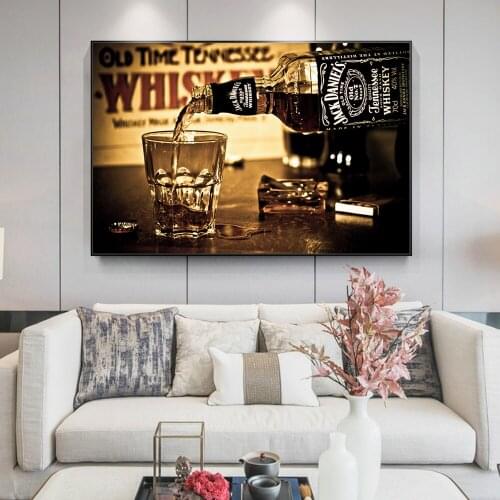 Whiskey Classical Art Posters And Prints Drinking Art Canvas Paintings On the Wall Whiskey Art Pictures For Bar Home Decoration