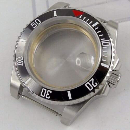 High Quality 40mm Accessories Parts Watch Case Sapphire Crystal Seeing-Through / Solid Backcover Fit NH35 NH35A Stainless Steel