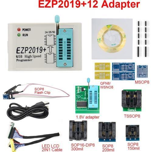 New EZP2019 high-speed USB SPI Programmer support 32M Flash 24 25 93 EEPROM 25 flash bios WIN7 &8 EZP 201019