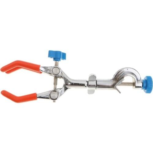Laboratory Capacitor Clamp Three-Finger Clip Rubber Clamp Plier Laboratory Supplies Experiment Equipment Tools Lab Holder
