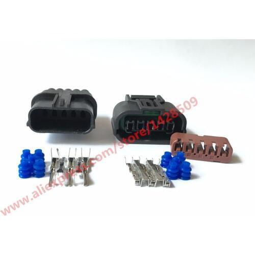 20 Sets 5 Pin 6189-1081 Female Male 1.2mm Auto Waterproof Connector Plug Auto Oxygen Sensor Plug For Sumitomo Truck