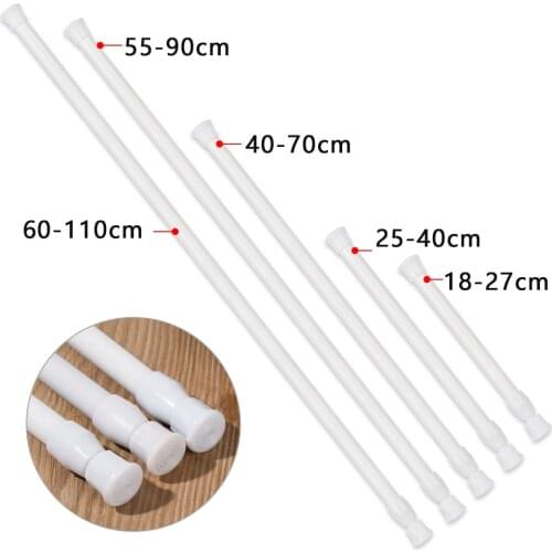 1PC Multi Purpose Spring Loaded Extendable Pole Telescopic Durable Curtain Rods Household Loaded Hanger Sticks Bathroom Product
