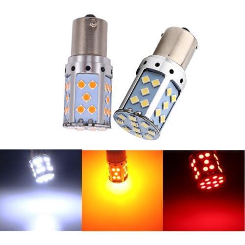 2PCS 1156 P21W PY21W BA15S BAU15S 3030 35 SMD Canbus LED Car Turn Signal Lights Reverse Backup Stop Lights No hyper flash DC 12V
