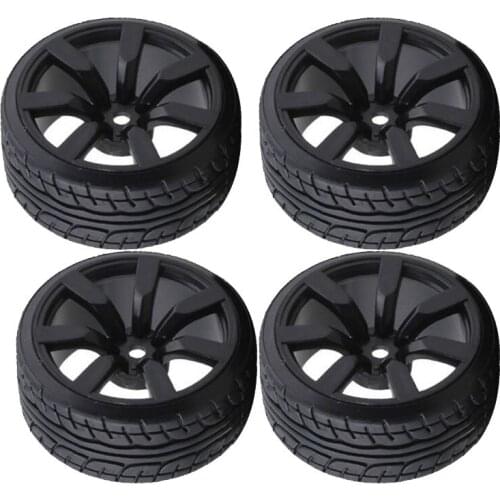 4PCS On-Road Drift Tires with Wheel Rim 12mm Hex Hub Kit For Tamiya TT02 HSP CS 1/10 RC Racing Car Repair Tool parts Replacement
