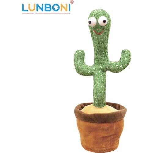 Free Shipping Cactus Plush Toy Electronic Shake Dancing toy with the song plush cute Dancing For Cactus Early kids Education Toy