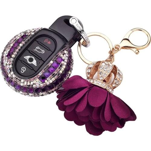 High Quality Luxury Diamond Key Cover Shell For BMW MINI Cooper F56 F55 F54 F60 R55 R56 R59 R60 R61 ONE S Clubman Key Case