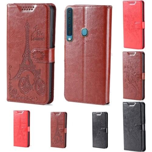 Butterfly flower Tower Flip Leather Wallet Phone Case For Samsung Galaxy A9 2018 A920F SM-A9200 Phone cover with card slot