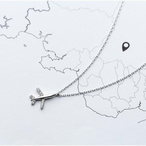 Colusiwei Luxury Romantic Pendant Necklace for Women Authentic 925 Sterling Silver Plane Design Female Fashion Fine Jewelry
