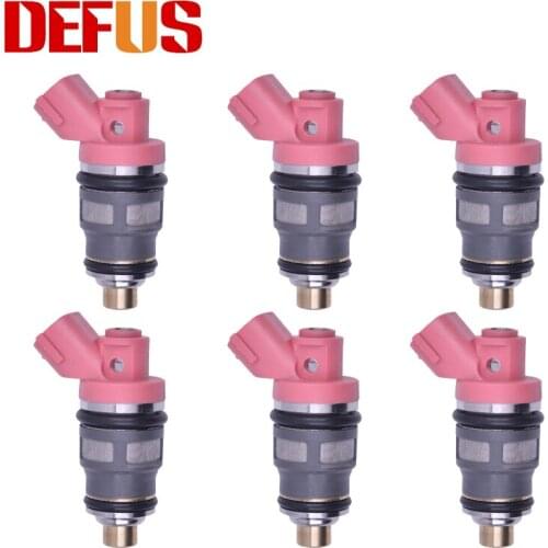 DEFUS 6X Fuel Injector Nozzle 23250-46100 440cc for Aristo Supra Soarer 1JZ 2JZ-GTE Injection Valve Fuel System Rail 23209-46100