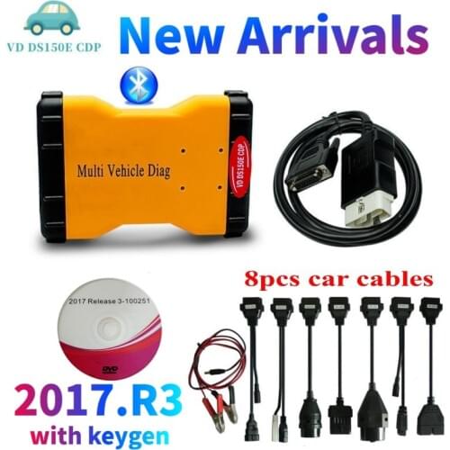 2020 Multi Vehicle Diag with bluetooth new vci 2017.R1 software for delphis vd ds150e cdp OBD2 OBDii diagnostic scan tools MVD