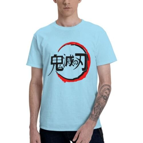 Demon Slayer T-shirt Men Streetwear T Shirts Short Sleeve Kimetsu no Yaiba Tshirts Cotton Tees Top Clothing