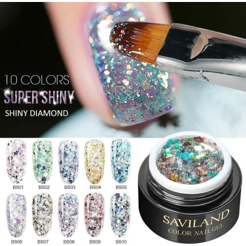 Gel Paint Hybrid Diamond Glitter Gel Nail Polish UV Nail Art Manicure Gel Varnish Soak Off Sequins Gel Lacquer