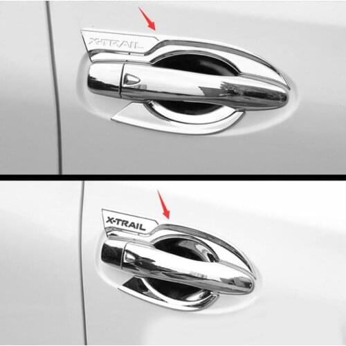 ABS Chrome Car Styling Door Handle Cover Door Handle Bowl Trim Car Accessories Fit For Nissan X-trail T32 2017-2019
