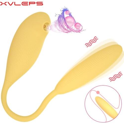 Xvleps Pulse Vibrator Sucking Nipple Vibrator Sucker Thrusting Massage Blowjob G Spot Clitoris Sucker Massager Sex Toy for Women