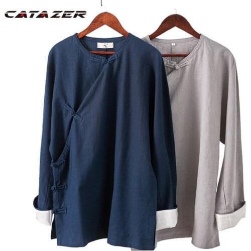 Old Style Chinese Kung Fu Wing Chun Jacket Wushu Tai Chi Top Martial Arts Shirt Commoner Folk Style Pure Color Tang Suit