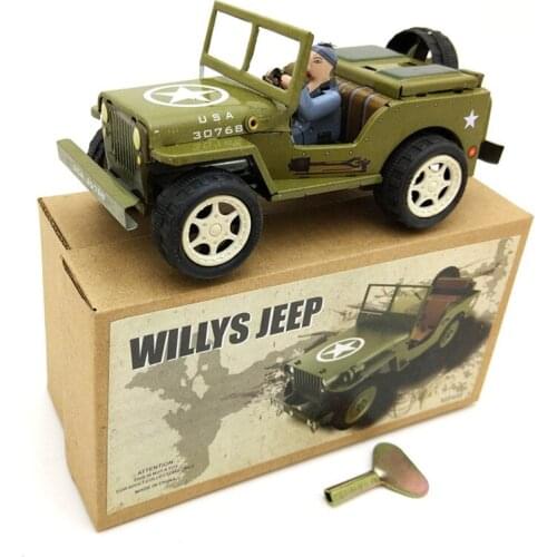 Classic Collection Toy Car Tinplate Nostalgic Retro Clockwork Toy Car Crafts Vintage Cars Collection Decoration Gift