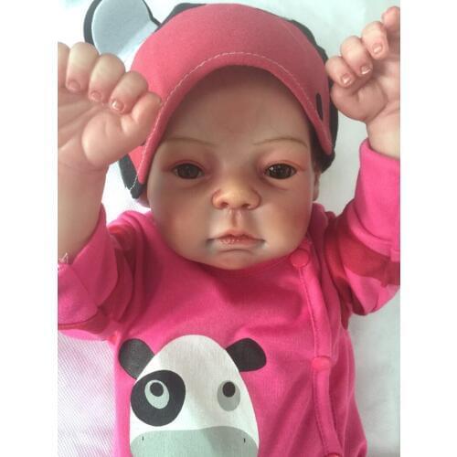 Sudoll About 22" Handmade Lifelike Newborn Baby Doll Reborn Full Soft Silicone Vinyl bath washable Limited doll