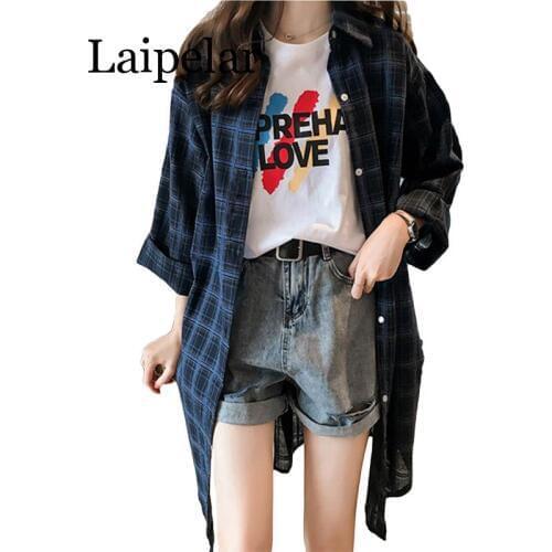 Женские синие рубашки Laipelar China At AliExpress