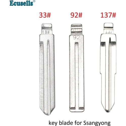 #33 #137 #92 Metal Flip Blank Key Blade for Ssangyong Korando New Actyon C200 S170 ACTYON KYRON REXTON Switchblade Uncut