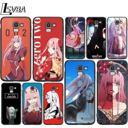 Darling in the franXX for Samsung Galaxy J2 J3 J4 Core J5 J6 J7 J8 Prime duo Plus 2018 2017 2016 Soft Black Phone Cover