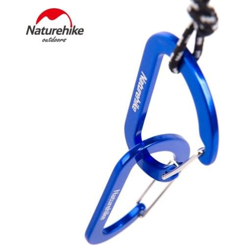 Naturehike Tent Accessories D Ring Buckle Climbing Bag Water Bottle Carabiner Tent Lamp Hang Buckle Keychain Ring Buckle 6.5cm