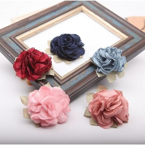 NEW 8color 4Pcs/lot Lace trim patch applique lace fabric Wedding dress DIY flowers bride hair veil clothes Headwear Decoration