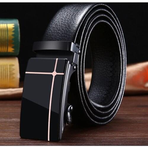 Mens Belt New Automatic Buckle Belt Mens Business Belt