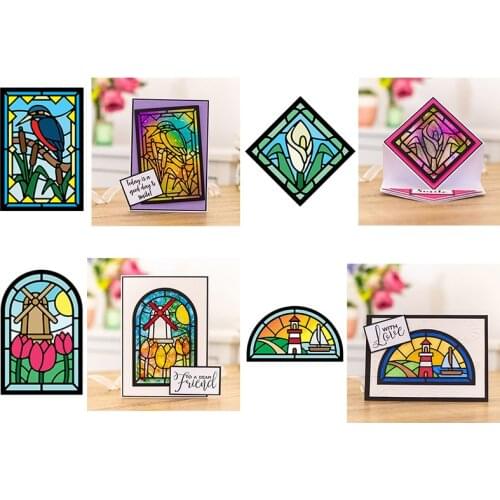 Single Lily Land Sea Kingfisher Windmill Window Metal Cutting Dies for DIY Scrapbooking Paper Cards Making Crafts 2020 New Dies