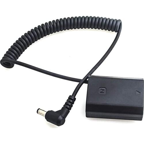 Fotga Extendable Power Cable Adapter for DC Connector to Decoded DC Coupler Dummy Battery NP-FZ100 for Sony A1 A7C A7III A7RIII